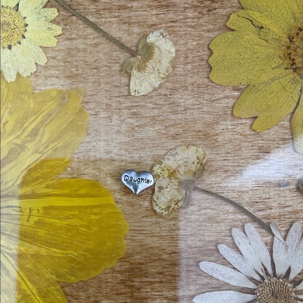 Origami Owl Silver 'Daughter' Heart Charm